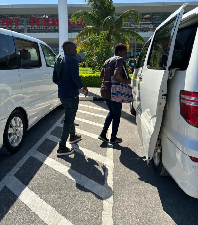 Airport transfer vehicle in Zanzibar